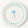 Plato llano pintado a mano The Palms
