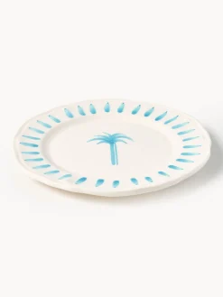 Plato llano pintado a mano The Palms