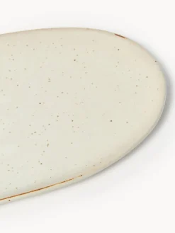 Plato postre de cerámica Flow