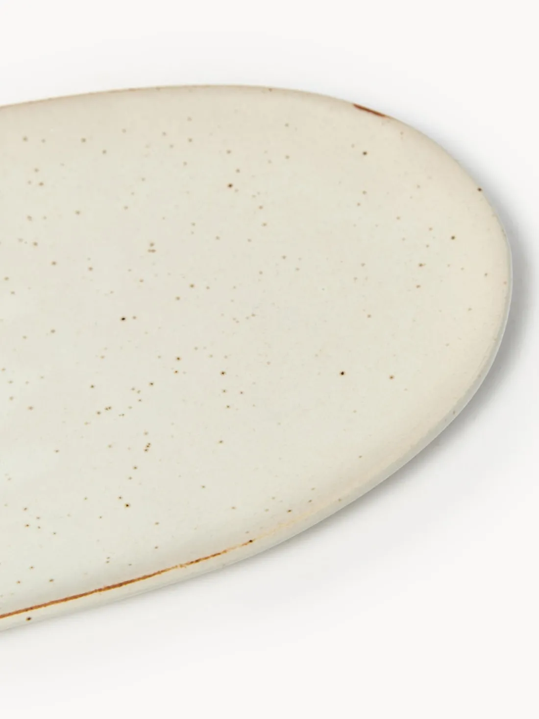 Plato postre de cerámica Flow