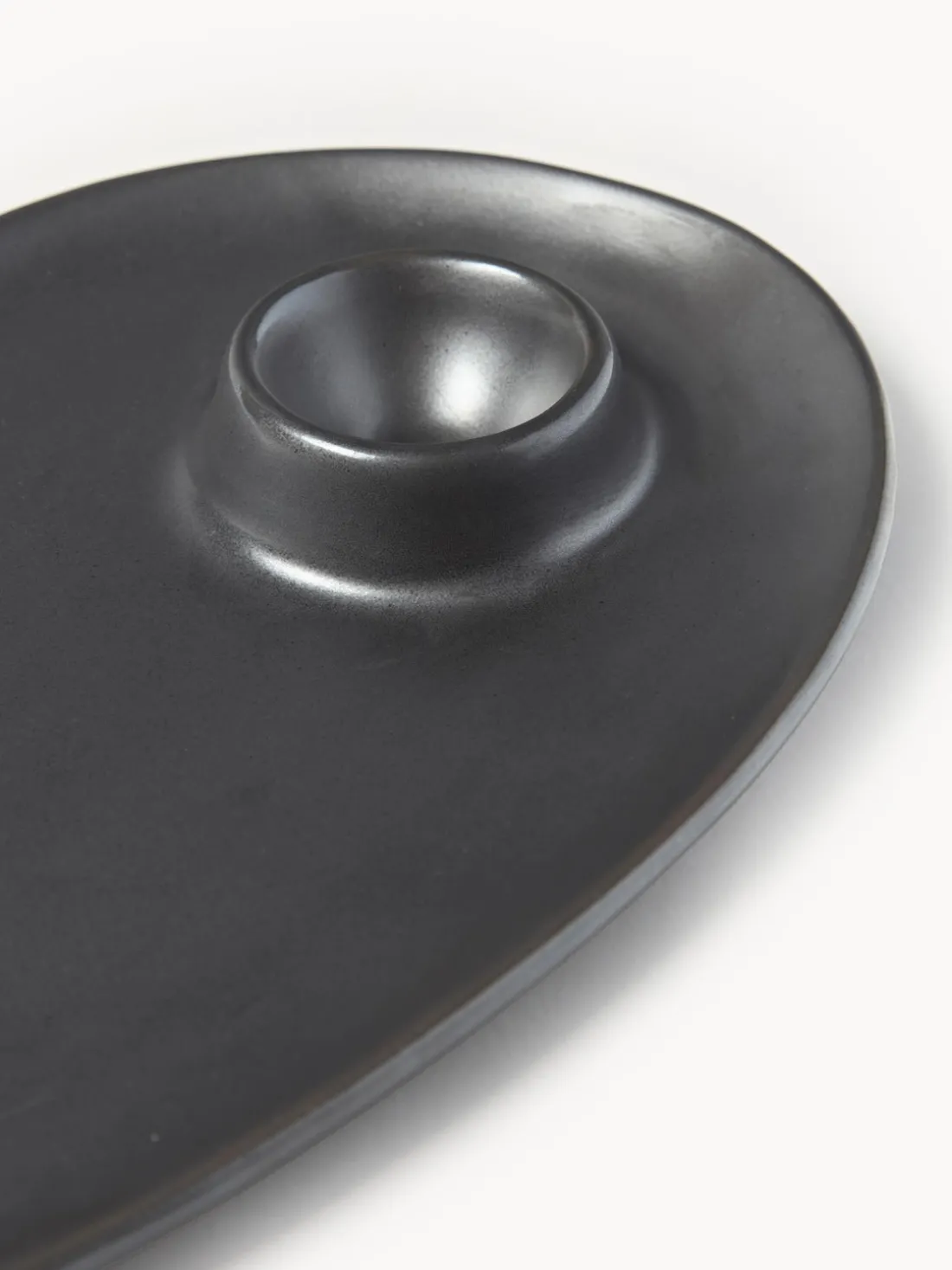 Plato postre de cerámica Flow