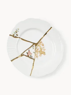 Plato postre de porcelana Kintsugi
