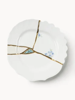 Plato postre de porcelana Kintsugi