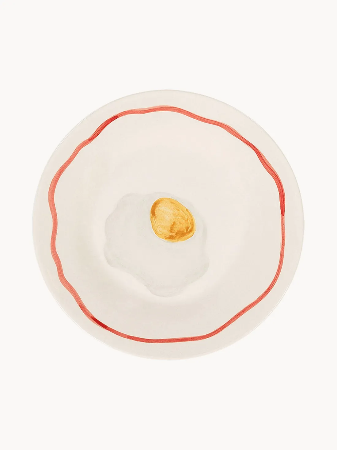 Plato postre pintado a mano Oeuf