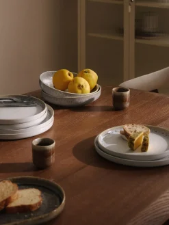 Platos de pasta artesanales con esmalte reactivo Danza, 4 uds.