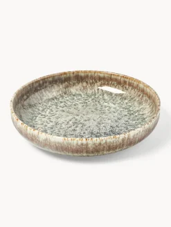 Platos de pasta artesanales con esmalte reactivo Danza, 4 uds.