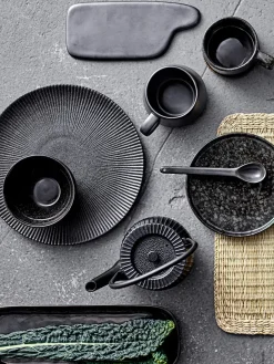 Platos de postre con relieves Neri, 2 uds.