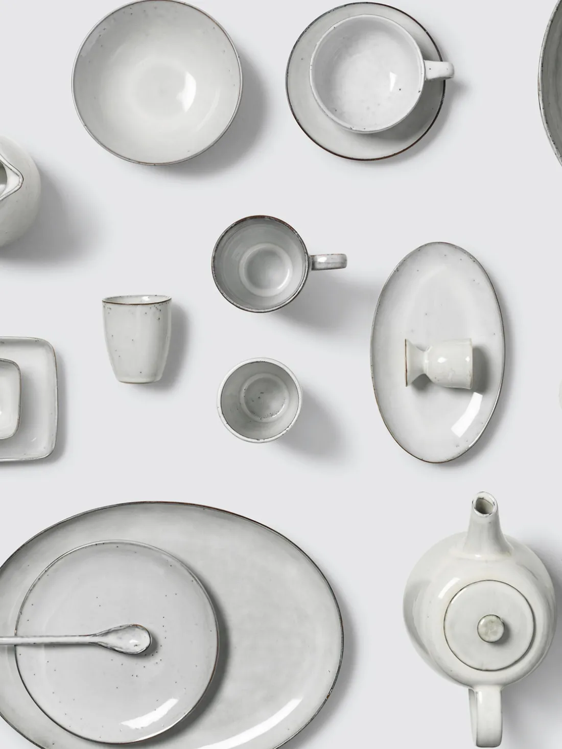 Platos hondos artesanales Nordic Sand, 4 uds.