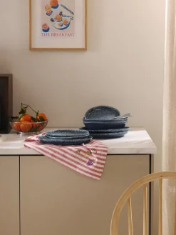 Platos hondos artesanales en forma orgánica Macey, 4 uds.