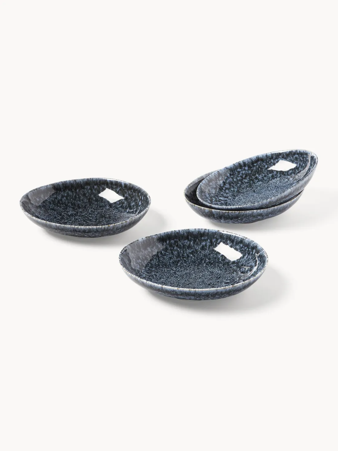 Platos hondos artesanales en forma orgánica Macey, 4 uds.