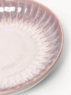 Platos hondos artesanales con esmalte reactivo Vinci, 4 uds.