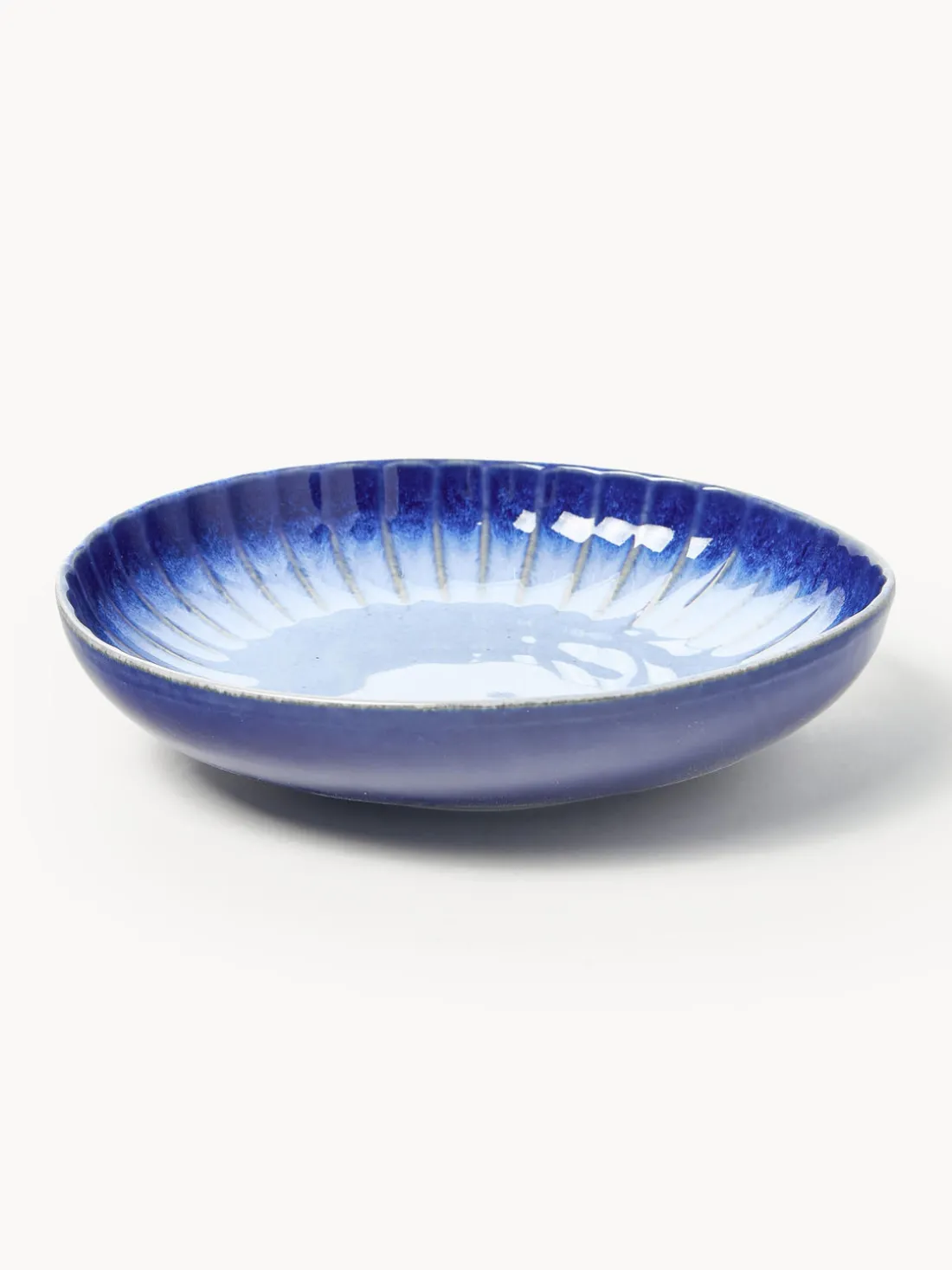 Platos hondos artesanales con esmalte reactivo Vinci, 4 uds.