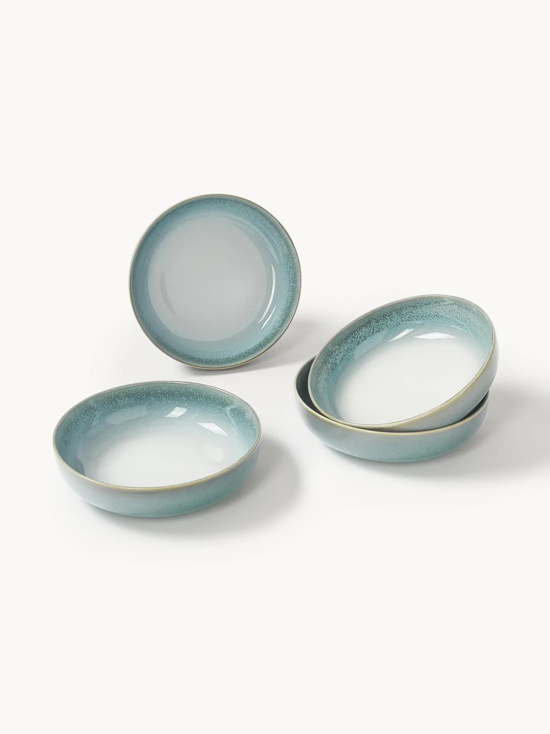 Platos hondos con esmalte reactivo Havana, 4 uds.