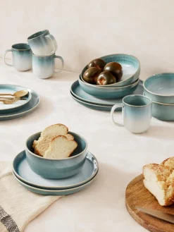 Platos hondos con esmalte reactivo Havana, 4 uds.