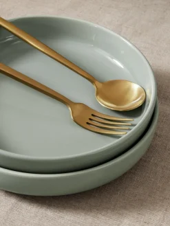 Platos hondos de porcelana Nessa, 4 uds.