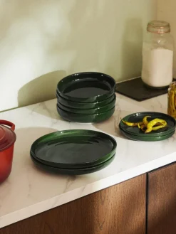 Platos hondos de porcelana Nessa, 4 uds.