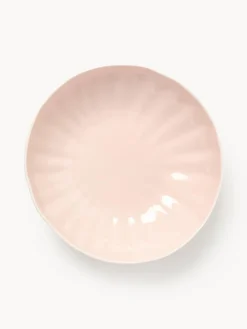 Platos hondos de porcelana con relieves Sali, 4 uds.