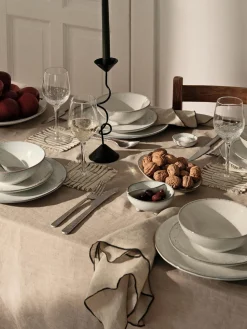 Platos llanos artesanales Nordic Sand, 4 uds.