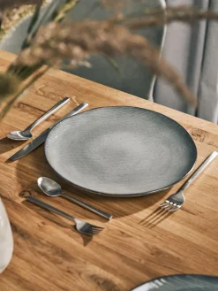 Platos llanos artesanales Nordic Sea, 4 uds.