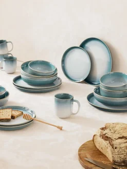 Platos llanos con esmalte reactivo Havana, 4 uds.