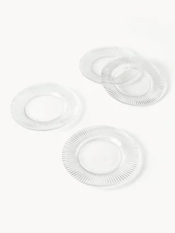 Platos llanos con relieves Effie, 4 uds.