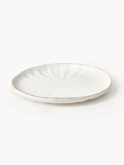 Platos llanos de porcelana con relieves Sali, 2 uds.
