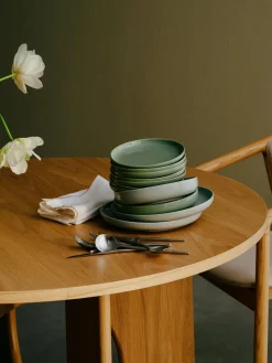 Platos llanos de porcelana Nessa, 4 uds.