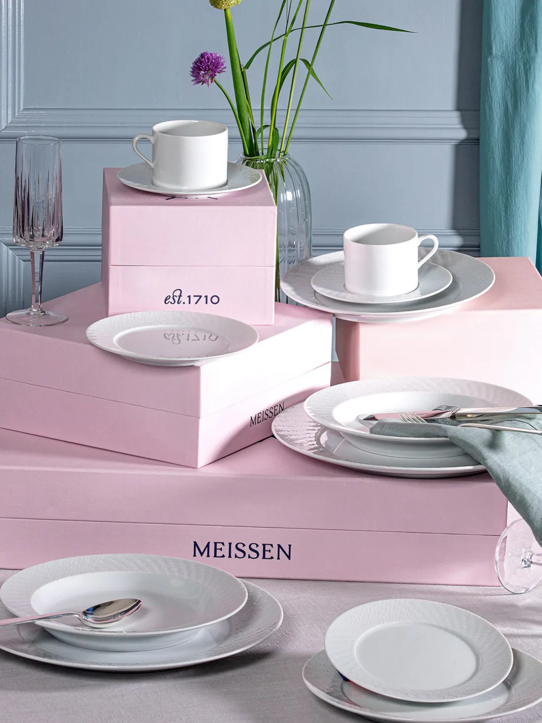 Platos llanos de porcelana artesanales Cosmopolitan, 2 uds.