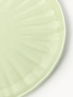 Platos llanos de porcelana con relieves Sali, 4 uds.