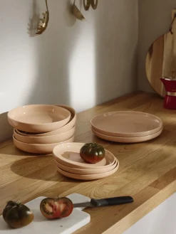 Platos llanos de porcelana Nessa, 4 uds.