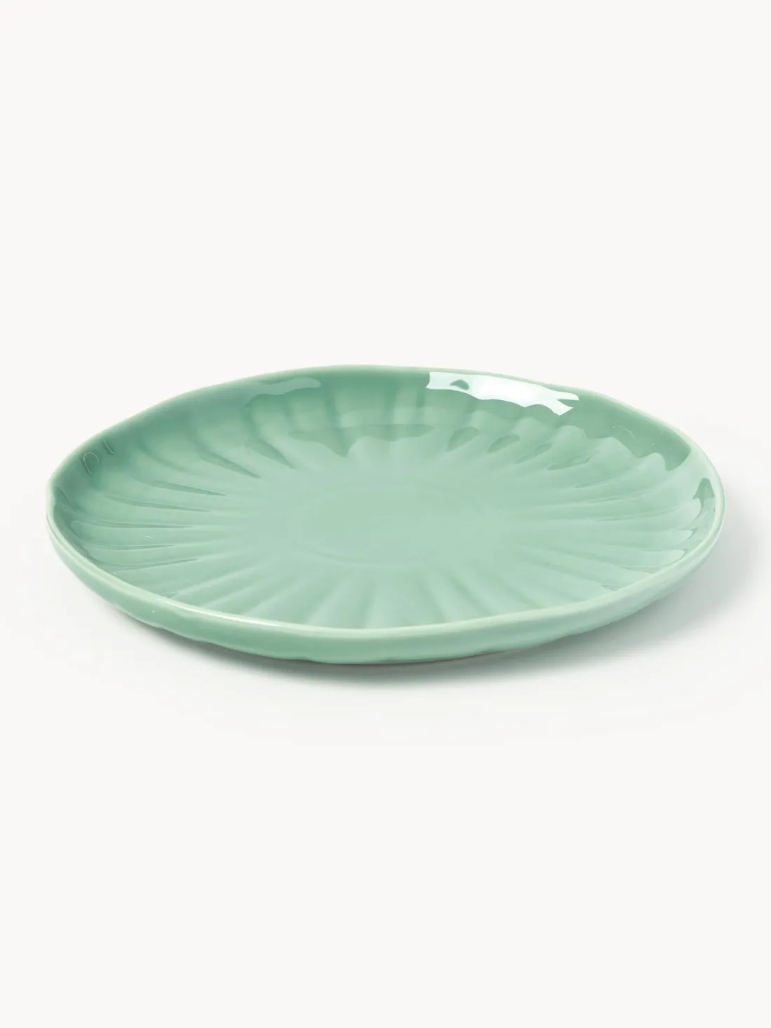Platos llanos de porcelana con relieves Sali, 4 uds.