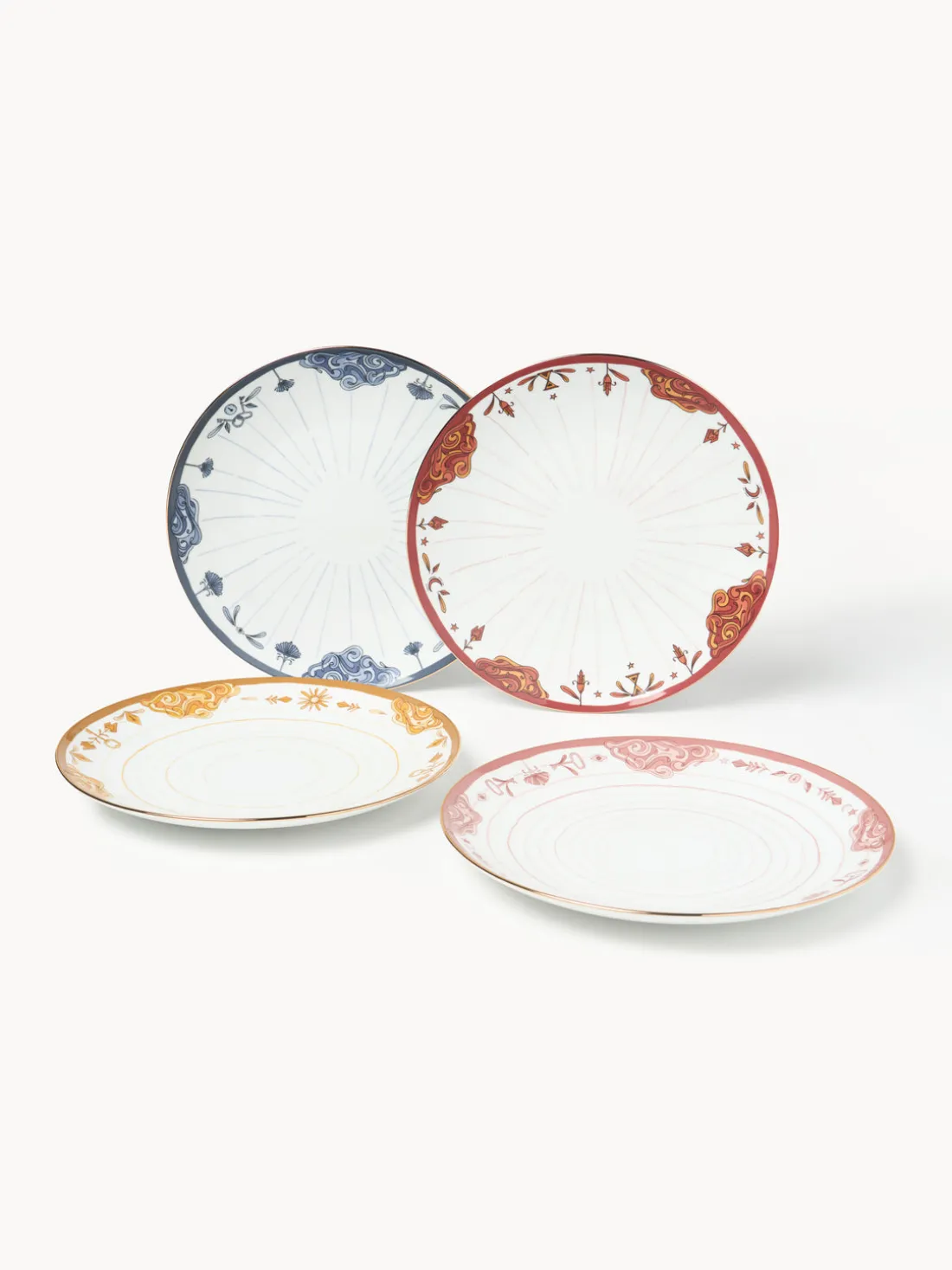 Platos llanos Mystic, 4 uds.