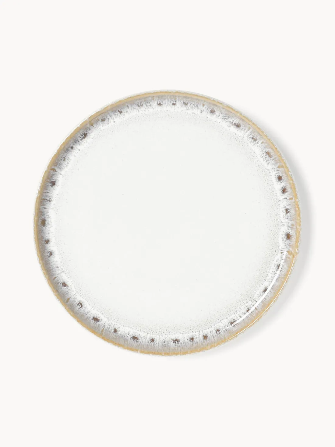 Platos postre artesanales con esmalte reactivo Danza, 4 uds.