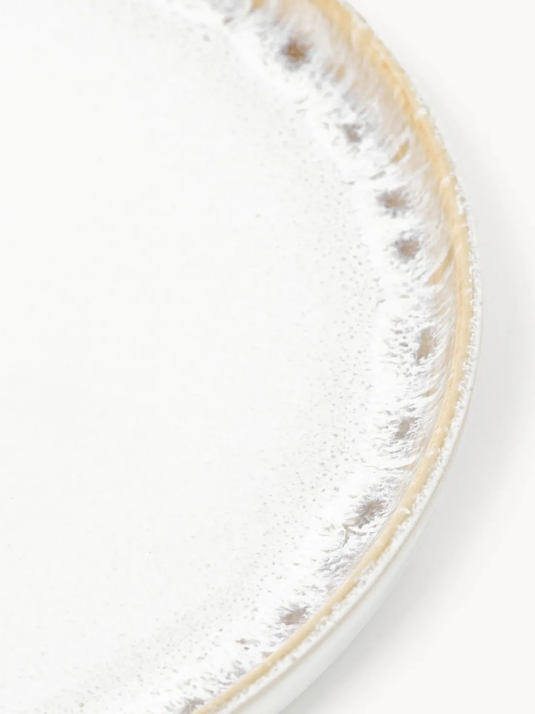 Platos postre artesanales con esmalte reactivo Danza, 4 uds.