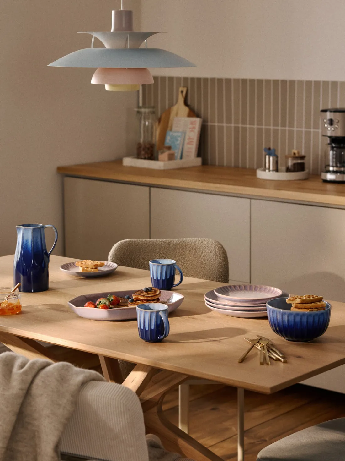 Platos postre artesanales con esmalte reactivo Vinci, 4 uds.