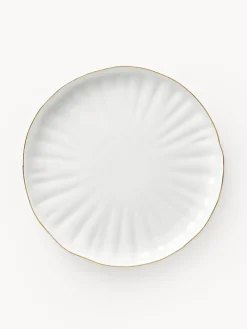 Platos postre de porcelana con relieves Sali, 2 uds.