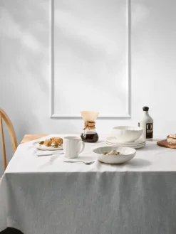 Platos postre de porcelana con relieves Sali, 2 uds.