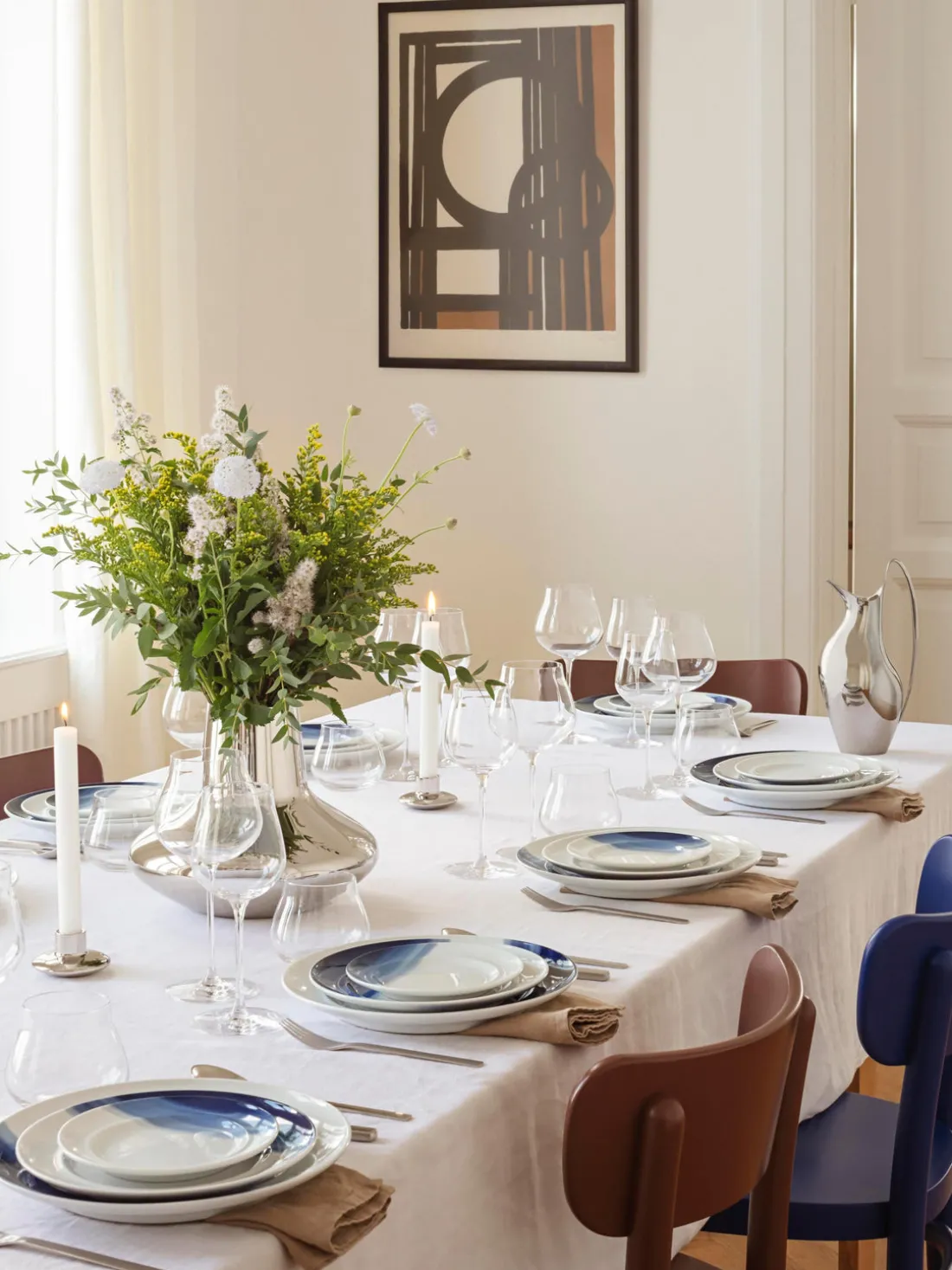 Platos postre de porcelana Koppel, 4 uds.