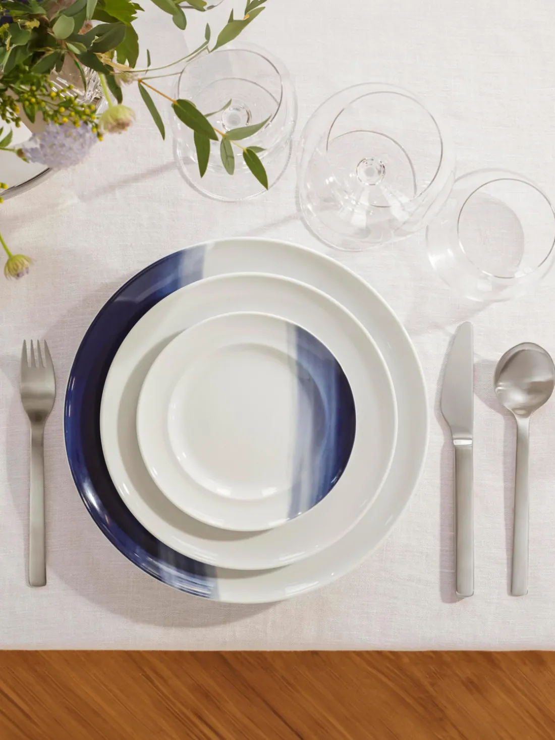 Platos postre de porcelana Koppel, 4 uds.