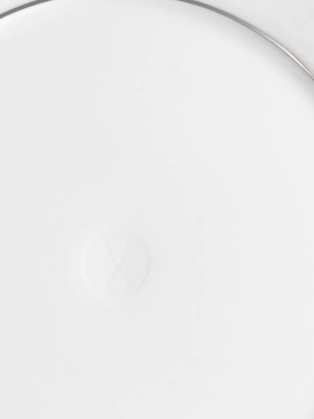 Platos postre de porcelana con borde platino pintado a mano Vitruv, 2 uds.