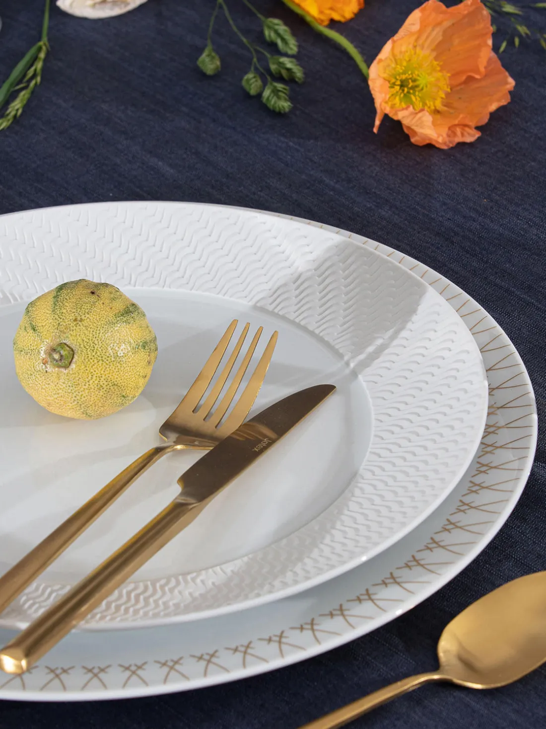 Platos postre de porcelana artesanales No. 41, 2 uds.