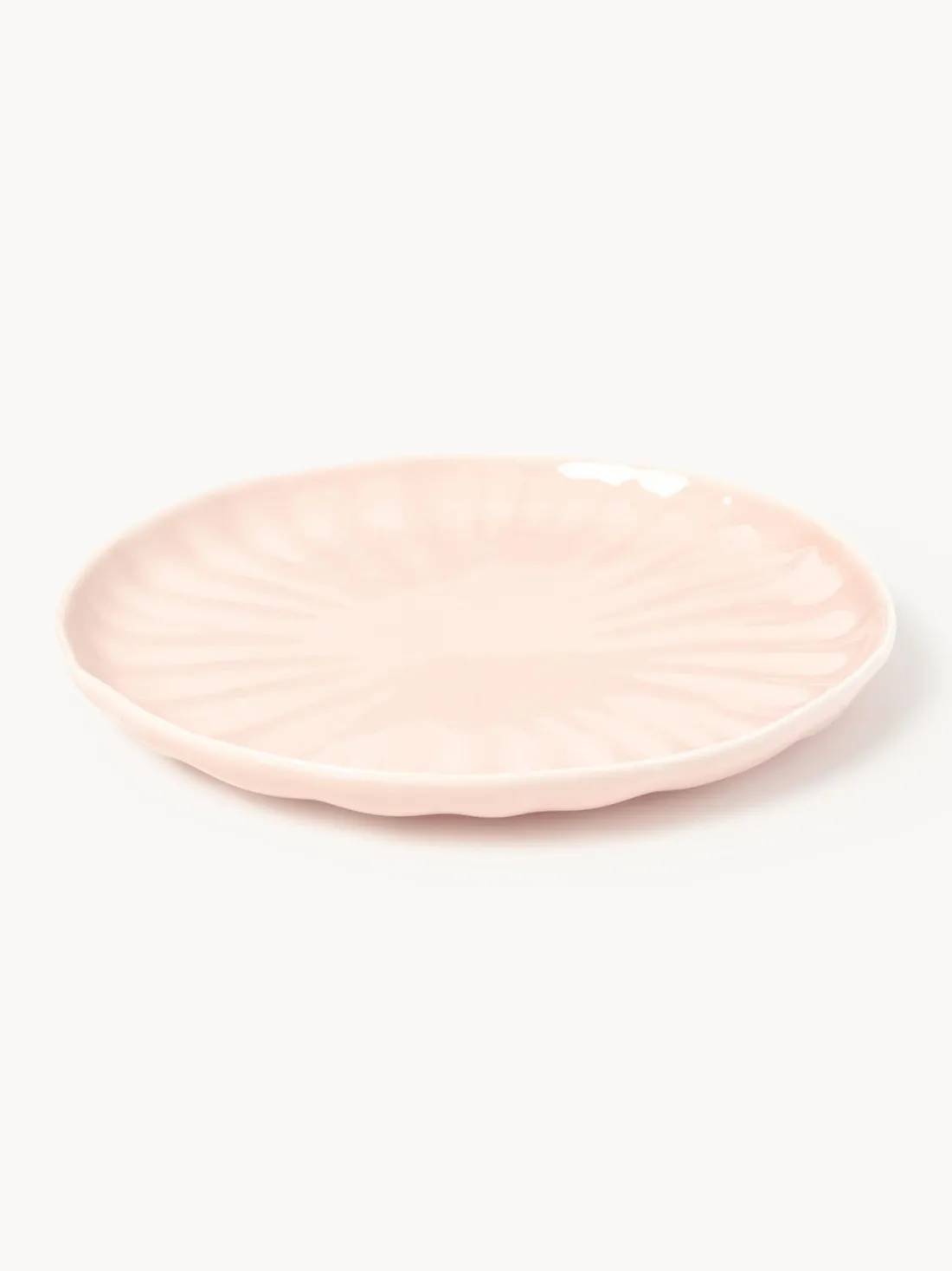 Platos postre de porcelana con relieves Sali, 4 uds.