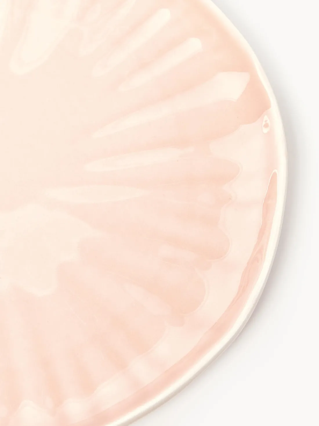 Platos postre de porcelana con relieves Sali, 4 uds.