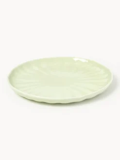 Platos postre de porcelana con relieves Sali, 4 uds.