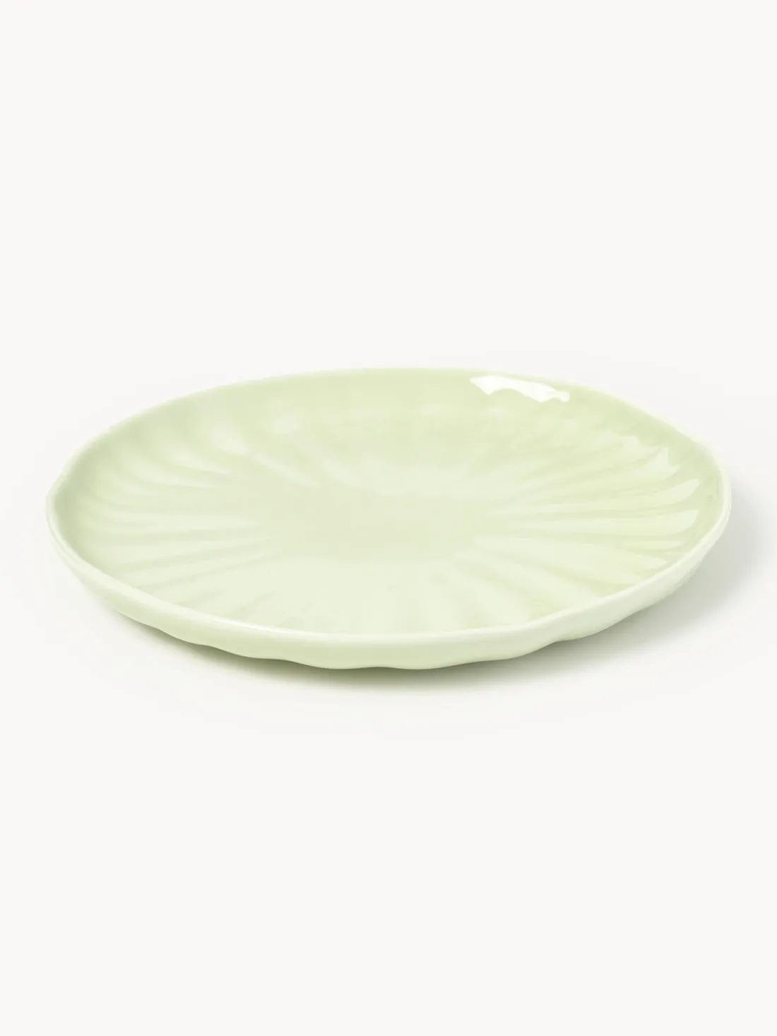 Platos postre de porcelana con relieves Sali, 4 uds.