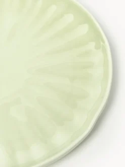 Platos postre de porcelana con relieves Sali, 4 uds.