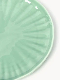 Platos postre de porcelana con relieves Sali, 4 uds.