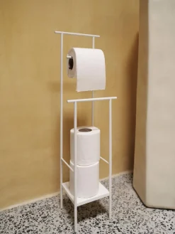 Portarrollos de baño con estante Dora