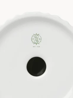 Portavelas de porcelana con relieves Tura