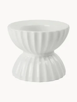 Portavelas de porcelana con relieves Tura